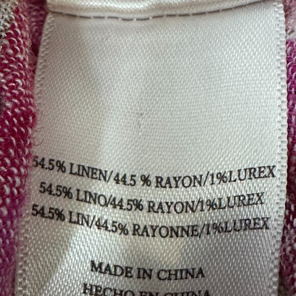 Rails Sydney Top Women’s XS Avila Striped Linen Blend Metallic Thread Button - Picture 9 of 12